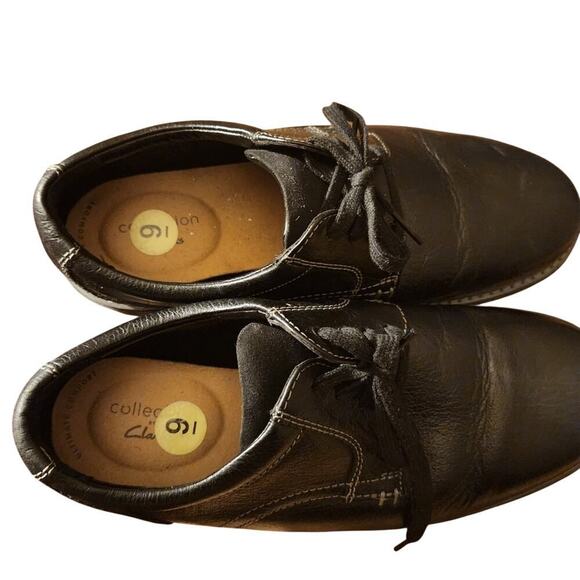 Clarks Lace Up Men\'s Size 9 Black Ultimate Comfort Bus Driver Work Shoe NWOT